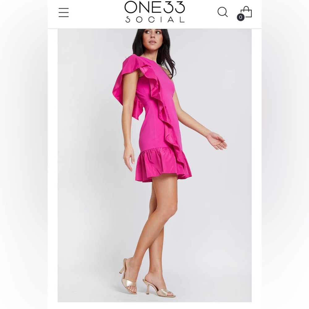 The Stacey | Pink One-Shoulder Cocktail Dress